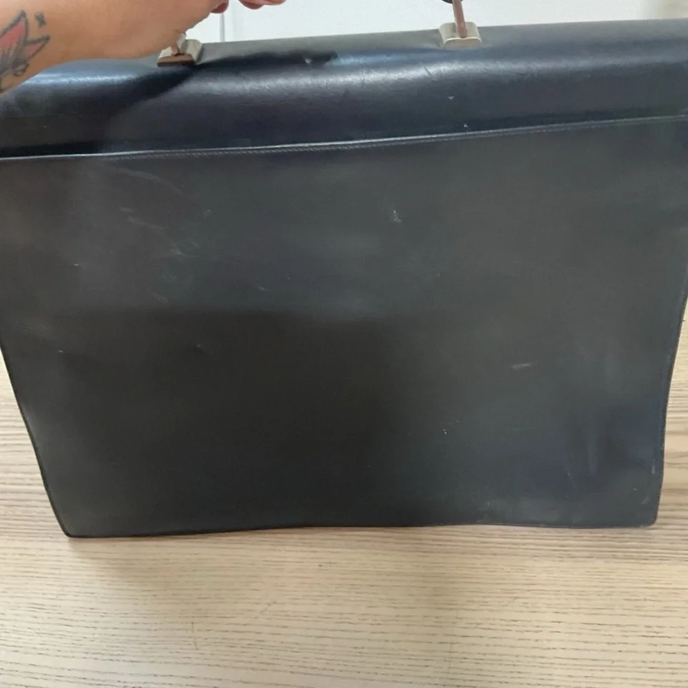 Coach Black Leather Briefcase